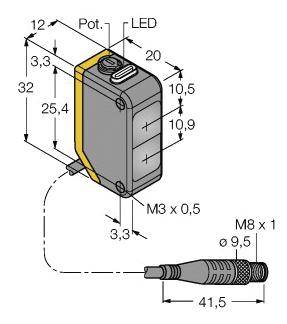 Turck Reflexions-Lichttaster Q20PDLQ 3078207 1St.