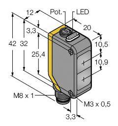 Turck Reflexions-Lichttaster Q20PDXLQ7 3078152 1St.