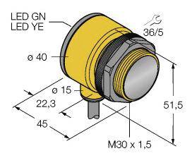 Turck Reflexions-Lichttaster T30SP6FF400 3032486 1St.