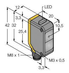 Turck Reflexions-Lichttaster Q20PFF50Q7 3077770 1St.