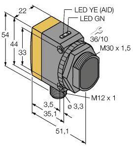 Turck Reflexions-Lichttaster QS30AF600Q 3011980 1St.