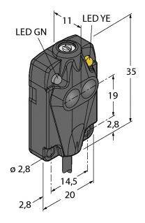 Turck Reflexions-Lichttaster Q10AP6D 3044861hellschaltend 1St.