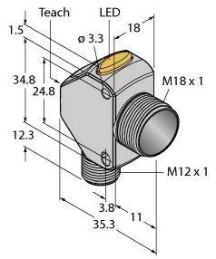 Turck Kontrasttaster Q3XTBLD100-Q8 3091632 1St.