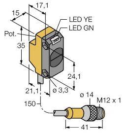 Turck Reflexions-Lichttaster QS18VN6DBQ5 3064594 1St.
