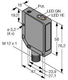 Turck Reflexions-Lichttaster QMT42VN6AFV400Q 3046857 1St.