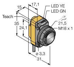 Turck Reflexions-Lichttaster QS18EN6D 3069205 1St.