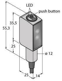 Turck Reflexions-Lichttaster QMH26VPAF200-5M 3028806 1St.