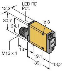 Turck 3026892 Reflexions-Lichttaster SM312WQD PNP, Schließer, NPN, Schließer 1St.