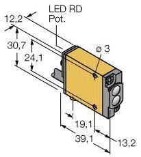 Turck 3026264 Reflexions-Lichttaster SM312W PNP, Schließer, NPN, Schließer 1St.