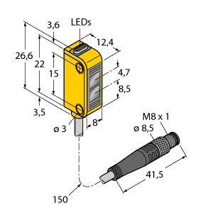 Turck Reflexions-Lichttaster Q12AP6FF15Q3 3077101 1St.