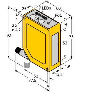 Turck Reflexions-Lichttaster Q60VR3AFV1000Q1 3070095 1St.