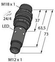 Turck Reflexions-Lichttaster S18-2VPFF75-Q8 3091088 1St.
