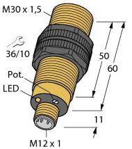 Turck Kapazitiver Sensor BC10-S30-VP4X-H1141 2506100 bündig PNP (Ø x L) 30mm x 60mm