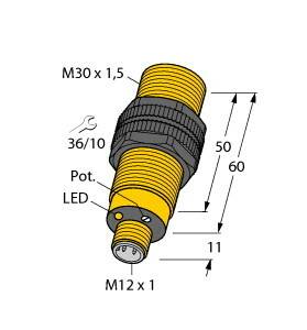 Turck Kapazitiver Sensor BC10-S30-VP4X-H1141 2506100 bündig PNP (Ø x L) 30mm x 60mm
