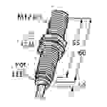 Turck Kapazitiver Sensor BC3-M12-AN6X 2601100 bündig NPN, Schließer (Ø x L) 12mm x 63.5mm