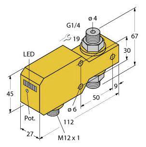 Turck Inline-Sensor FCI-D04A4P-AP8X-H1141 6870640 Betriebsspannung (Bereich): 19.2 - 28.8 V/DC 1St.