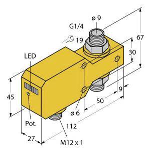 Turck Inline-Sensor FCI-D10A4P-LIX-H1141/A 6870639 Betriebsspannung (Bereich): 21.6 - 26.4 V/DC 1St.