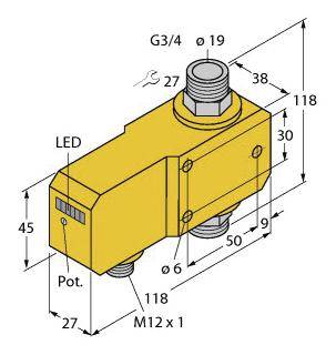 Turck Inline-Sensor FCI-D20A4P-ARX-H1140 6870674 Betriebsspannung (Bereich): 21.6 - 26.4 V/DC 1St.