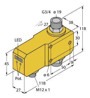 Turck Inline-Sensor FCI-D20A4P-LIX-H1141 6870673 Betriebsspannung (Bereich): 21.6 - 26.4 V/DC 1St.