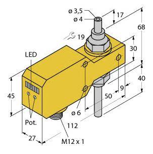Turck Inline-Sensor FCI-TCD04A4P-LIX-H1141 6870655 Betriebsspannung (Bereich): 21.6 - 26.4 V/DC 1St.