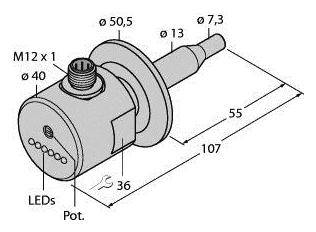 Turck Eintauchsensor FCS-50A4-AP8X-H1141/D014 6872025 Betriebsspannung (Bereich): 19.2 - 28.8 V/DC 1St.