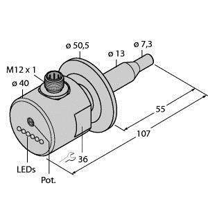 Turck Eintauchsensor FCS-50A4-AP8X-H1141/D014 6872025 Betriebsspannung (Bereich): 19.2 - 28.8 V/DC 1St.
