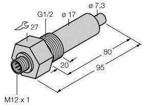 Turck Eintauchsensor FCS-G1/2A4-NA-H1141/L080 6870317 1St.