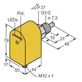 Turck Eintauchsensor FCS-G1/2A4P-LIX-H1141 6870056 Betriebsspannung (Bereich): 19.2 - 28.8 V/DC 1St.