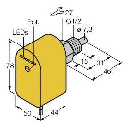 Turck Eintauchsensor FCS-G1/2A4P-VRX/24VDC 6870096 Betriebsspannung (Bereich): 19.2 - 28.8 V/DC 1St.