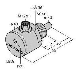 Turck Eintauchsensor FCS-G1/2DY-AP8X-H1141 6870003 Betriebsspannung (Bereich): 19.2 - 28.8 V/DC 1St.