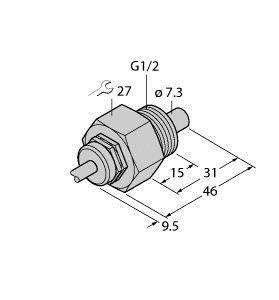 Turck Eintauchsensor FCS-G1/2HC22-NAEX/D100 5M 6870368 1St.