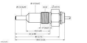 Turck Eintauchsensor FCS-G1/2HC4-NAEX/L065/D100 6870358 1St.