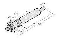 Turck Eintauchsensor FCS-G1/2HC4-NAEX0/L140/D024 5M 6870394 1St.