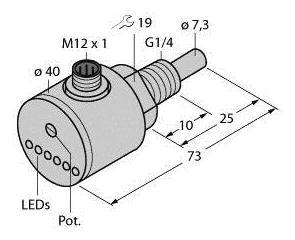 Turck Eintauchsensor FCS-G1/4A4-AP8X-H1141 6870101 Betriebsspannung (Bereich): 19.2 - 28.8 V/DC 1St.