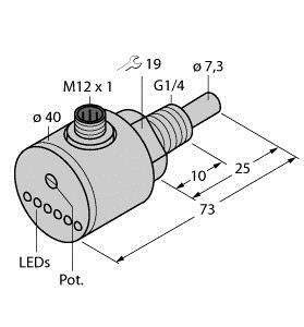 Turck Eintauchsensor FCS-G1/4A4-AP8X-H1141 6870101 Betriebsspannung (Bereich): 19.2 - 28.8 V/DC 1St.