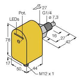 Turck Eintauchsensor FCS-G1/4A4P-AP8X-H1141 6870082 Betriebsspannung (Bereich): 19.2 - 28.8 V/DC 1St.