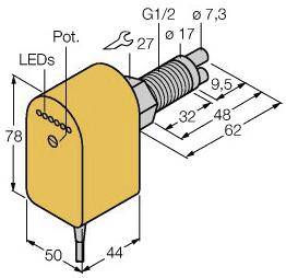 Turck Eintauchsensor FCS-GL1/2A2P-VRX/230VAC/A 6870458 Betriebsspannung (Bereich): 195 - 264 V/AC 1St.