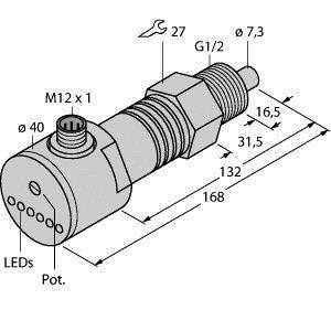 Turck Eintauchsensor FCS-GL1/2A4-AP8X-H1141/D090 6870015 Betriebsspannung (Bereich): 19.2 - 28.8 V/DC 1St.