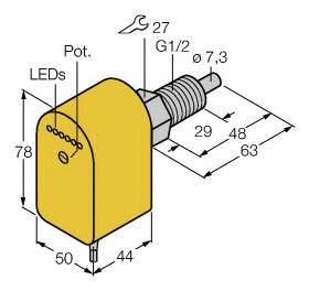 Turck Eintauchsensor FCS-GL1/2A4P-VRX/230VAC 6870098 Betriebsspannung (Bereich): 195 - 264 V/AC 1St.