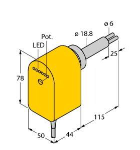 Turck Eintauchsensor FCS-HA2P-VRX/230VAC/AL115 6870724 Betriebsspannung (Bereich): 195 - 264 V/AC 1St.
