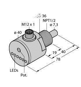 Turck Eintauchsensor FCS-N1/2A4-AP8X-H1141 6871004 Betriebsspannung (Bereich): 19.2 - 28.8 V/DC 1St.