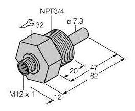 Turck Eintauchsensor FCS-N3/4A4-NA-H1141 6871304 1St.