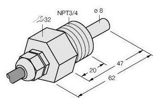 Turck Eintauchsensor FCS-N3/4T-NA 6871312 1St.