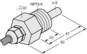 Turck Eintauchsensor FCS-N3/4T-NA 6871312 1St.