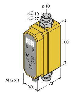 Turck Inline-Sensor FTCI-10D10A4P-2UP8X-H1141 6870041 Betriebsspannung (Bereich): 21.6 - 26.4 V/DC 1St.