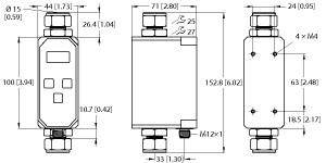 Turck Inline-Sensor FTCI-15D15A4P-2UP8X-H1141 6870043 Betriebsspannung (Bereich): 21.6 - 26.4 V/DC 1St.
