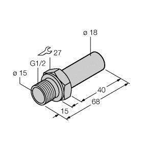 Turck FTCI-G1/2A4-D18/L068 6870150 1St.
