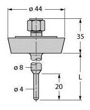 Turck THW-3-DN25K-A4-L100 9910456 1St.