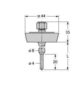 Turck THW-3-DN25K-A4-L100 9910456 1St.