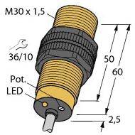 Turck Kapazitiver Sensor BCF10-S30-VP4X 2506111 bündig PNP (Ø x L) 30mm x 62.5mm